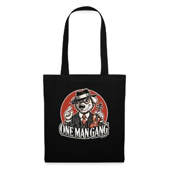 Retro-Geiger, Eleganter Hund One-Man-Gang - Stoffbeutel - Schwarz - Vorne