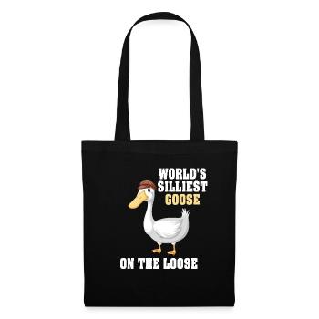 Worlds Silliest Goose On The Loose - Tote Bag - black - Front