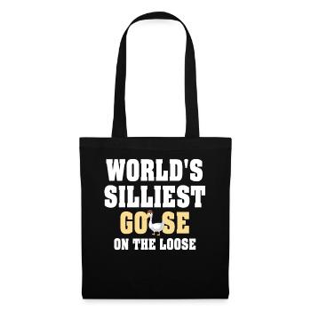 Worlds Silliest Goose On The Loose - Tote Bag - black - Front
