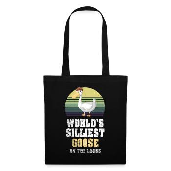 Worlds Silliest Goose On The Loose - Tote Bag - black - Front