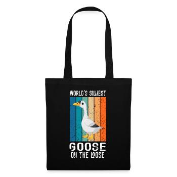 Worlds Silliest Goose On The Loose - Tote Bag - black - Front