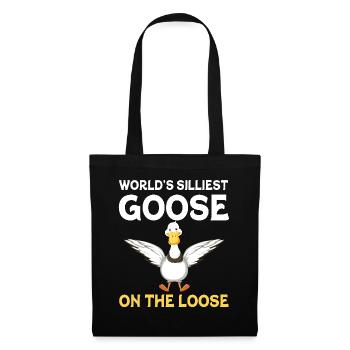 Worlds Silliest Goose On The Loose - Tote Bag - black - Front