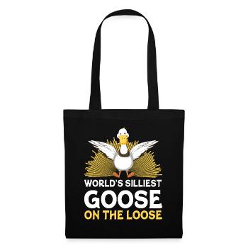 Worlds Silliest Goose On The Loose - Tote Bag - black - Front