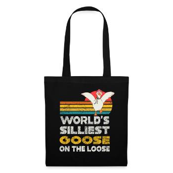 Worlds Silliest Goose On The Loose - Tote Bag - black - Front