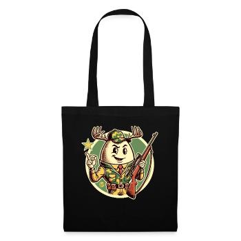 Hunter's Egg with Deer Antlers - Tote Bag - black - Front