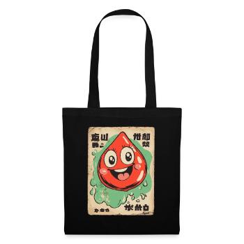 Shabby Fake Japanischer glücklicher Tropfen - Stoffbeutel - Schwarz - Vorne