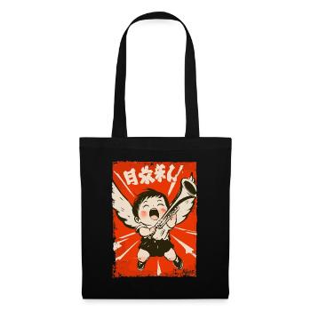 Shabby Chic Angel Jack with Trumpet - Tote Bag - black - Front