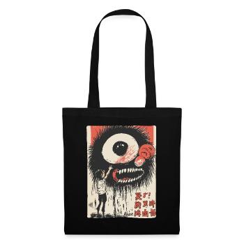 Street-Art-Junge mit Monsterauge - Stoffbeutel - Schwarz - Vorne