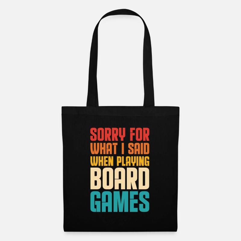 Brettspiel Brettspiele Spieleabend Spiele Geschenk - Stoffbeutel - Schwarz