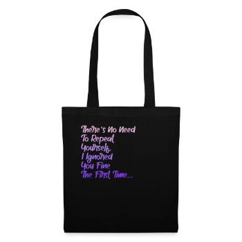 Il n’est pas nécessaire de se répéter - Sac en tissu - noir - Devant