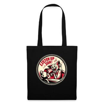 Listen, my son! Loud Megaphone Dad - Tote Bag - black - Front