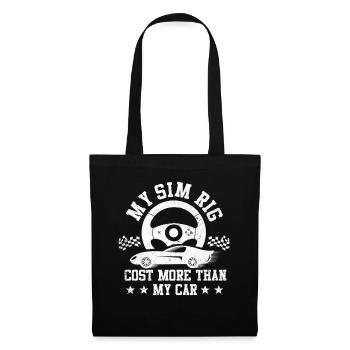 Simracer Esports Enthusiast Sim Racing - Tote Bag - black - Front