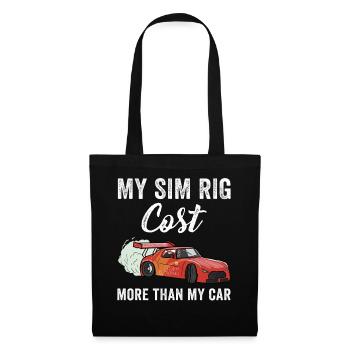 Simracer Esports Enthusiast Sim Racing - Stoffbeutel - Schwarz - Vorne