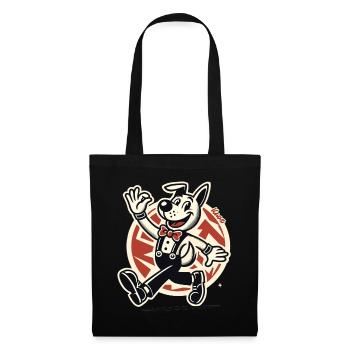Cheerful Retro Dog – Vintage Cartoon Style - Tote Bag - black - Front