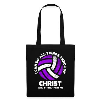 Je peux tout faire grâce au volleyball - Sac en tissu - noir - Devant