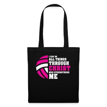 Je peux tout faire grâce au volleyball - Sac en tissu - noir - Devant