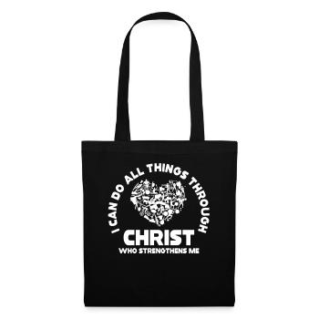 Je peux tout faire grâce au volleyball - Sac en tissu - noir - Devant