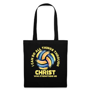 Je peux tout faire grâce au volleyball - Sac en tissu - noir - Devant