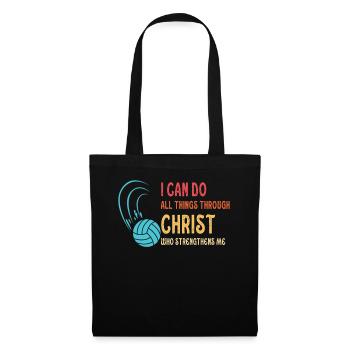 Je peux tout faire grâce au volleyball - Sac en tissu - noir - Devant