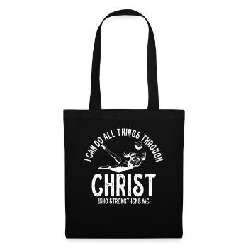 Je peux tout faire grâce au volleyball - Sac en tissu - noir - Devant