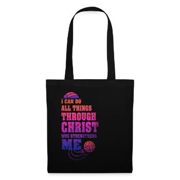 Je peux tout faire grâce au volleyball - Sac en tissu - noir - Devant