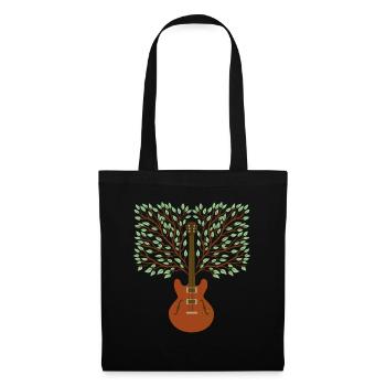 Yggdrasil Natur Musiker Baum Des Lebens - Stoffbeutel - Schwarz - Vorne
