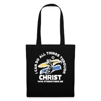 Je peux tout faire grâce au volleyball - Sac en tissu - noir - Devant
