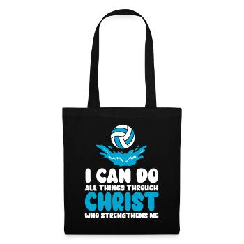 Je peux tout faire grâce au volleyball - Sac en tissu - noir - Devant