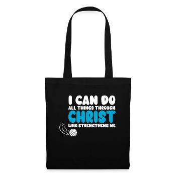 Je peux tout faire grâce au volleyball - Sac en tissu - noir - Devant