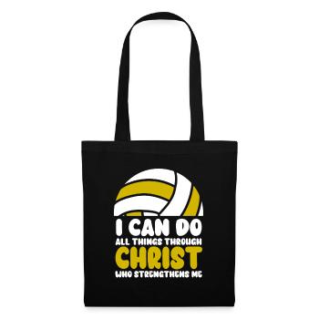 Je peux tout faire grâce au volleyball - Sac en tissu - noir - Devant