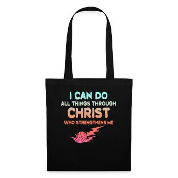 Je peux tout faire grâce au volleyball - Sac en tissu - noir - Devant