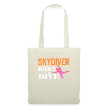 Skydive Skydiver Skydiving Fallschirm Geschenk - Stoffbeutel - Natur - Vorne