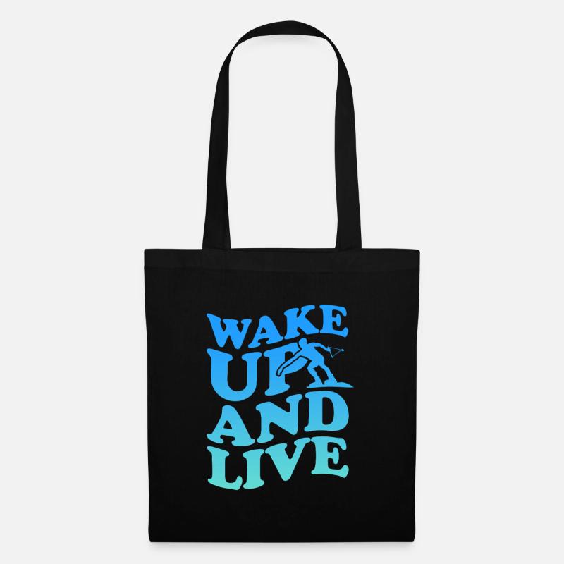 Wakeboard Wakeboarder Wakeboarding Geschenk - Stoffbeutel - Schwarz
