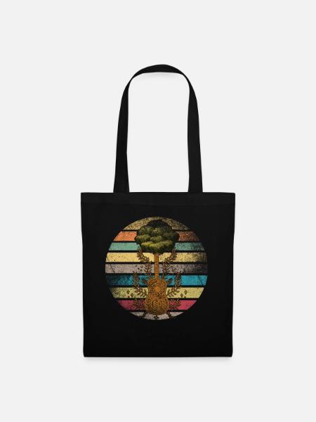 Yggdrasil Natur Musiker Baum Des Lebens - Stoffbeutel - Schwarz