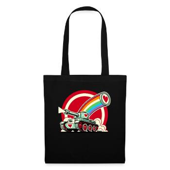 Rainbow Tank, Shoots Hearts of Love - Tote Bag - black - Front