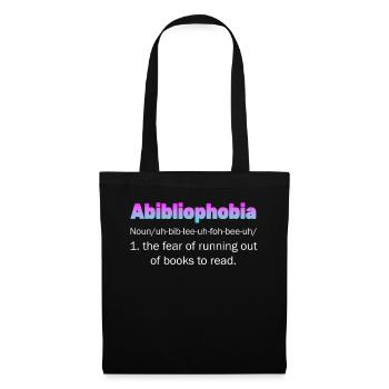 Abibliophobia Bookworm Reading Books - Tote Bag - black - Front