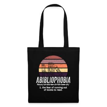 Abibliophobia Bookworm Reading Books - Tote Bag - black - Front