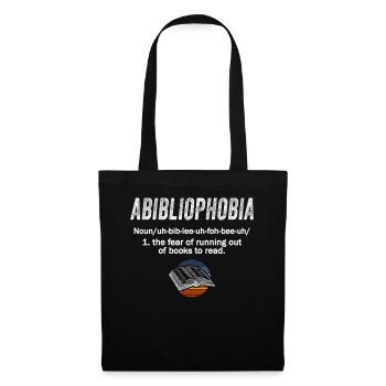 Abibliophobia Bookworm Reading Books - Tote Bag - black - Front