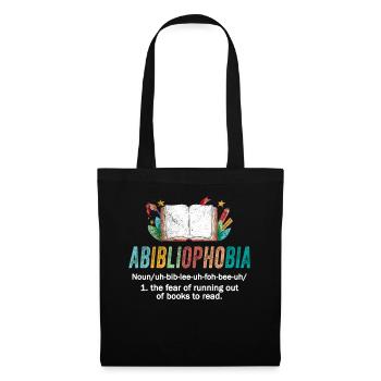 Abibliophobia Bookworm Reading Books - Tote Bag - black - Front