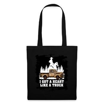 J’ai un cœur comme un camion - Sac en tissu - noir - Devant