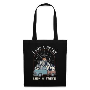 I Got A Heart Like A Truck - Tote Bag - black - Front