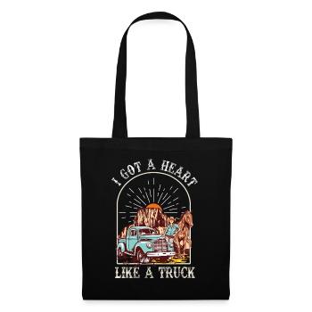 J’ai un cœur comme un camion - Sac en tissu - noir - Devant