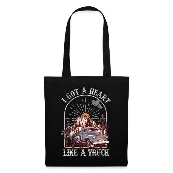 J’ai un cœur comme un camion - Sac en tissu - noir - Devant