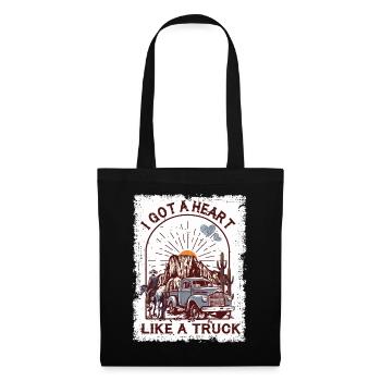 I Got A Heart Like A Truck - Tote Bag - black - Front