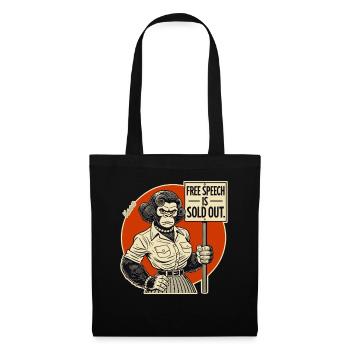 Gorilla with a shield: Freedom of expression sold out - Tote Bag - black - Front