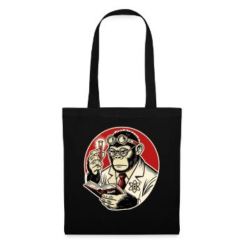 Scientist gorilla with test tube - Tote Bag - black - Front