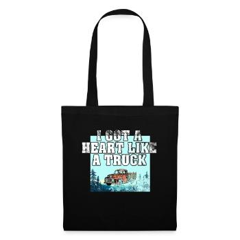 J’ai un cœur comme un camion - Sac en tissu - noir - Devant