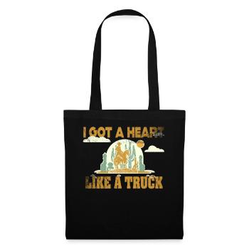J’ai un cœur comme un camion - Sac en tissu - noir - Devant