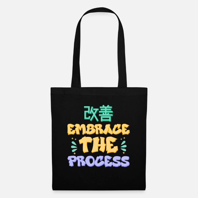 Japanese Kaizen Embrace The Process - Tote Bag - black