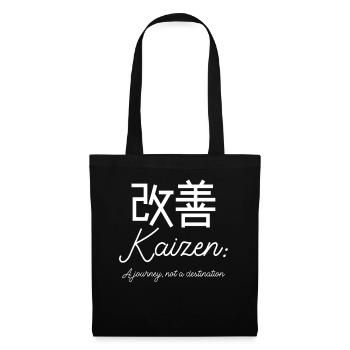 Kaizen : un voyage, pas une destination - Sac en tissu - noir - Devant